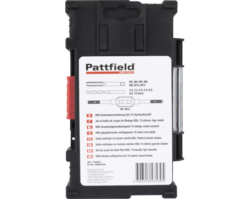 HSS draadsnijgereedschapset 15-delige ronde schacht