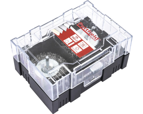 Pattfield CH40 gereedschapsstaalborstelset in transparante kunststof box