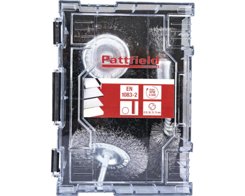 Pattfield draadborstelset in transparante opbergkoffer