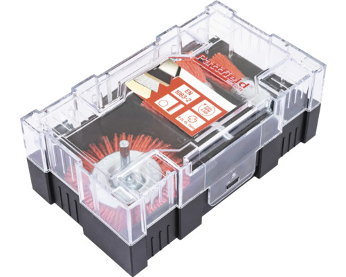 Pattfield staalborstelset in transparante opbergdoos