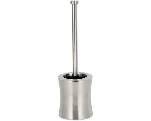 FORM & STYLE Toiletborstelset Curve vrijstaand zilver mat