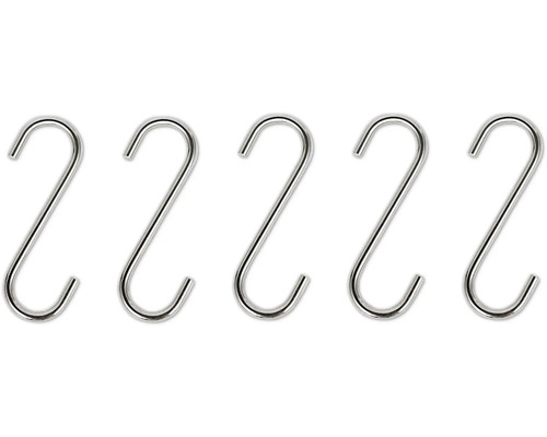 Vijf S-haken van metaal