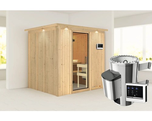 Sauna met saunakachel en bediening