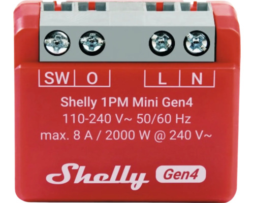 Shelly 1PM Mini Gen4 slimme schakelaar