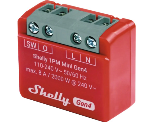 Shelly 1PM Mini Gen4 energiemeting relais