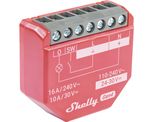 Shelly Gen4 Smart Home relais voor huisautomatisering