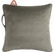 Decoratief kussen van fluweel met handvat en Montandor logo