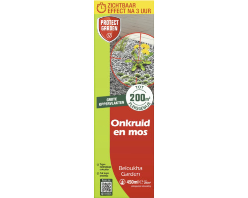PROTECT GARDEN Beloukha concentraat 450 ml Beloukha Garden onkruid- en mosbestrijder, geschikt voor oppervlakten tot 200 vierkante meter