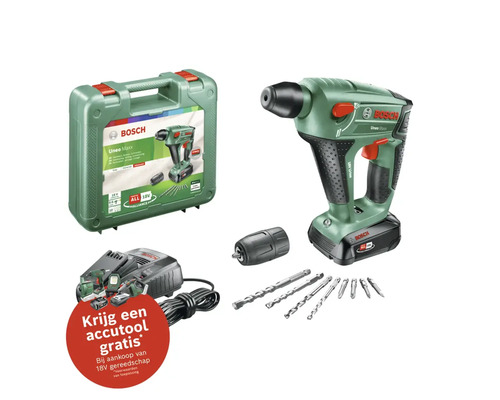 BOSCH Accu boorhamer Uneo Maxx (met accu, lader en koffer)