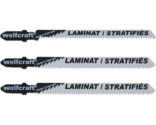 WOLFCRAFT Decoupeerzaagblad HCS voor laminaat 3 stuks