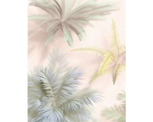KOMAR Fotobehang vlies FLX4-052 Vague Botany 200x250 cm Illustratie van palmbladeren