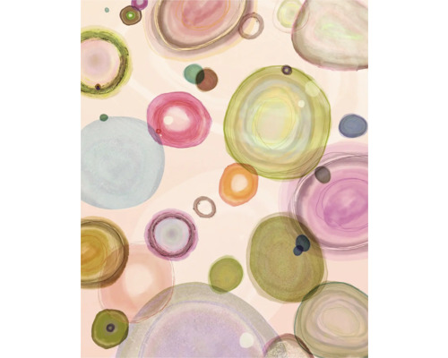 KOMAR Fotobehang vlies FLX4-060 Microcosmos 200x250 cm Abstracte illustratie met cirkelvormige vormen