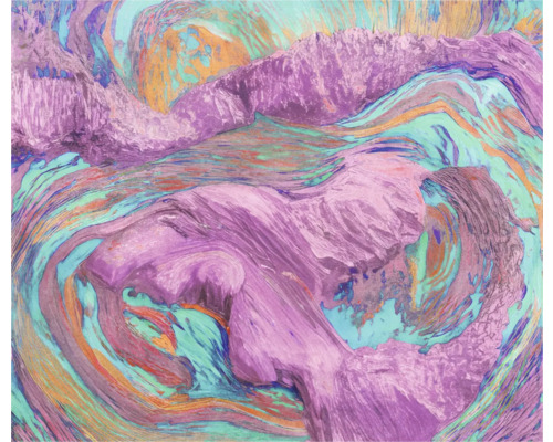 KOMAR Fotobehang vlies FLX6-034 Sunset Island 300x250 cm Abstract ontwerp met wervelende lijnen en texturen