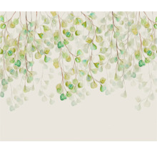 Decoratief behang met eucalyptusbladeren