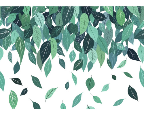 KOMAR Fotobehang vlies FLX7-012 Blätterchaos 350x250 cm Illustratie van vallende bladeren