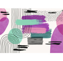 Abstracte wanddecoratie met lijnen en vlakken