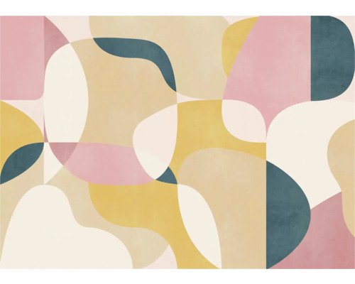 KOMAR Fotobehang vlies FLX7-015 abstracte vormen 350x250 cm Abstract geometrisch patroon voor wanddecoratie