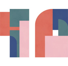 Grafische illustratie met geometrische vormen