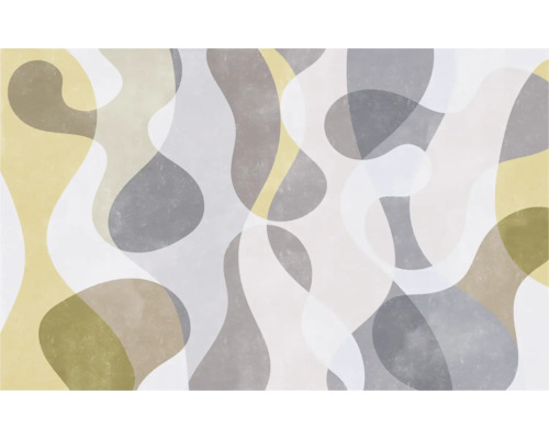 KOMAR Fotobehang vlies FLX8-004 Flux Meditation 400x250 cm Abstract patroon met organische vormen als decoratie