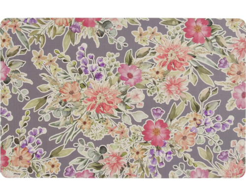 UNIQUE LIVING Placemat Flowers 43,5x28,5 cm donkergrijs