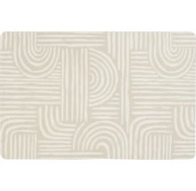 Textielbehang met geometrisch patroon van lijnen en halve cirkels