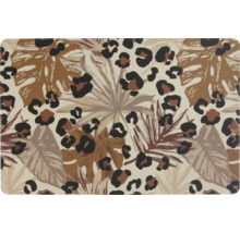 Tafelset met bladeren en dierenprint