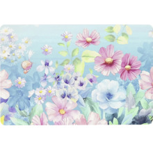Bloemmotief met bloemen en vlinder