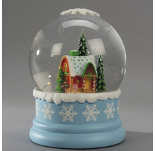 Sneeuwbol met Noordpoolhuis en kerstboom