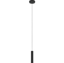 Zwarte hanglamp met cilindervormige lampenkap