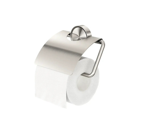 Toiletpapierhouder van metaal met rol toiletpapier