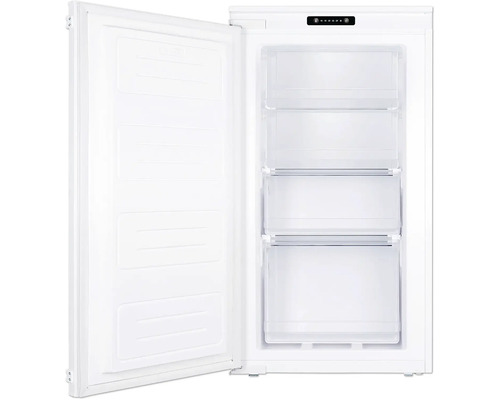 Geopende vriezer met laden