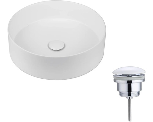 Opzetwastafel met afvoergarnituur