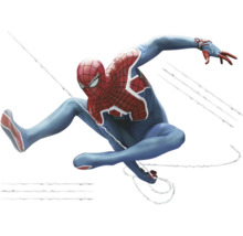 Illustratie van een Spider-Man figuur in actie