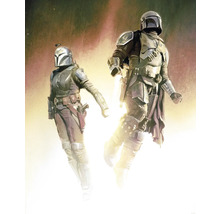 Illustratie van twee Mandalorian karakters in harnas