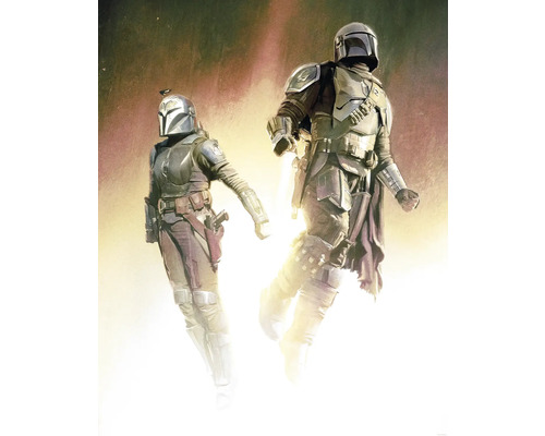 KOMAR Fotobehang vlies DX4-177 Star Wars The Mandalorian Flight 200x250 cm Illustratie van twee Mandalorian karakters in harnas