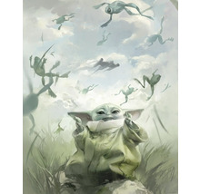 Schilderij van Grogu en kikkers