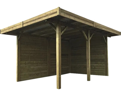 Houten afdak met dak