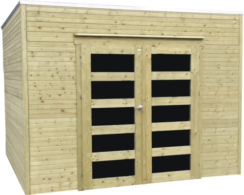 Houten tuinhuis met dubbele deur