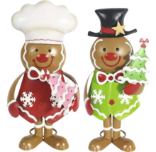 Twee peperkoekfiguren als kerstdecoratie