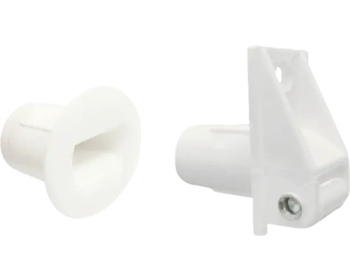 Bandgeleider 14 mm wit met doorvoertuitje 2-delig