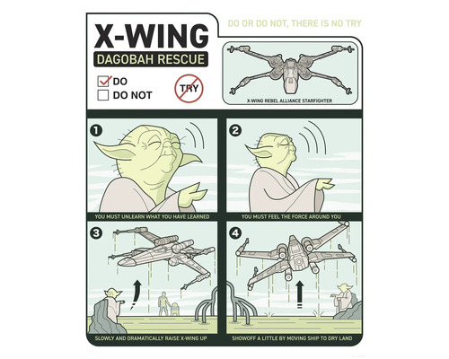 Instructie voor X-Wing redding op Dagobah met Yoda en een X-Wing Rebel Alliance Starfighter