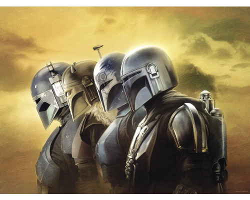 KOMAR Poster Star Wars The Mandalorian 30x40 cm Schilderij van vier Mandalorians in harnas