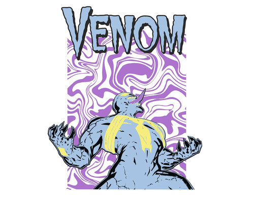 Venom grafisch ontwerp met abstracte achtergrond