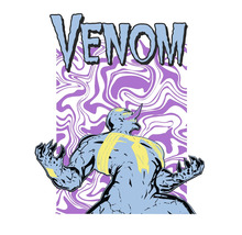 Venom grafische print met abstracte achtergrond