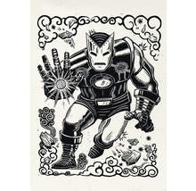 Illustratie van Iron Man in actie