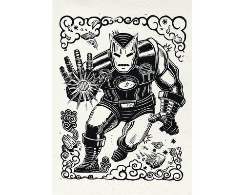 Illustratie van Iron Man in actie