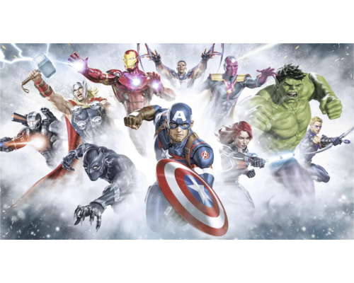 KOMAR Fotobehang vlies DX9-199 Marvel Avengers Strike 450x250 cm Illustratie van de Avengers superhelden