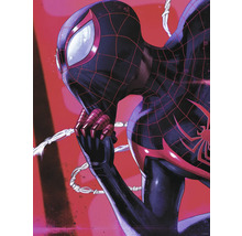 Close-up van Miles Morales als Spider-Man in kostuum