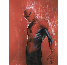 Illustratie van Spider-Man gevangen in een spinnenweb