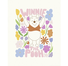 Winnie de Poeh illustratie met bloemen